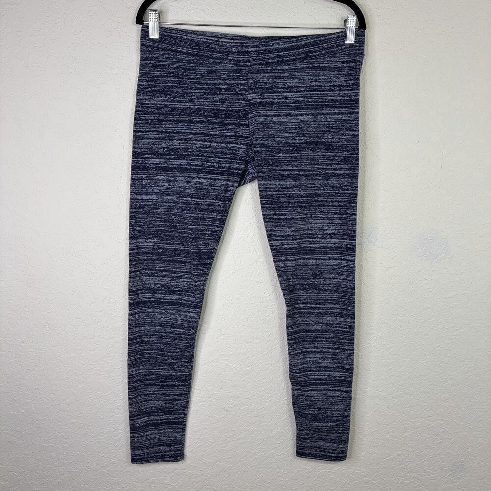 Pact Blue Space Dye Low Rise Leggings Size XL Organic Cotton, sports, yoga, gym